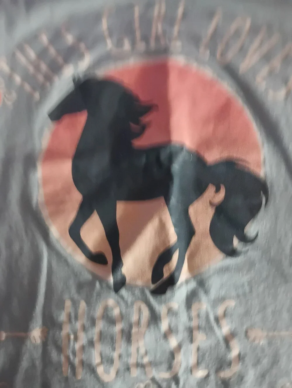 The Children's Place Light Blue Tee with Navy Horse and Pink Sun Graphic